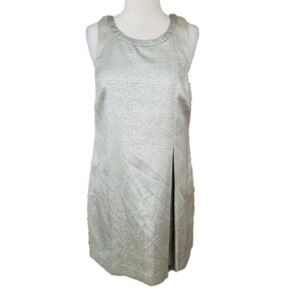 RACHEL ZOE 𝅺Sleeveless A-Line Dress Metallic Gold 8